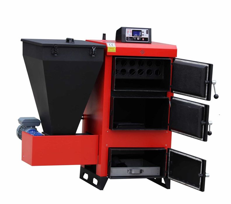 Комбиниран стоманен пелетен котел с бункер Hydro Term EK3G/S 30-35 kW