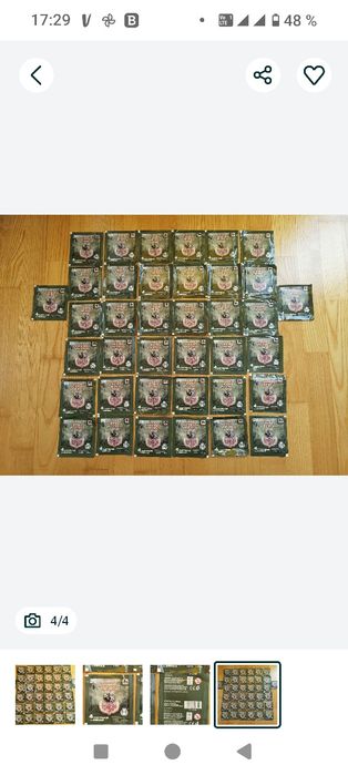 38 cartonașe ( cu 4 cart.fiec.)-Clubul anim. salbatice(Mega  Image)