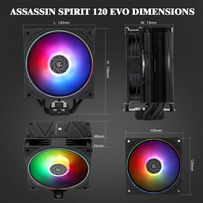Cooler CPU Aer Thermalright Assassin Spirit 120 EVO,V2,Vision,AMDIntel