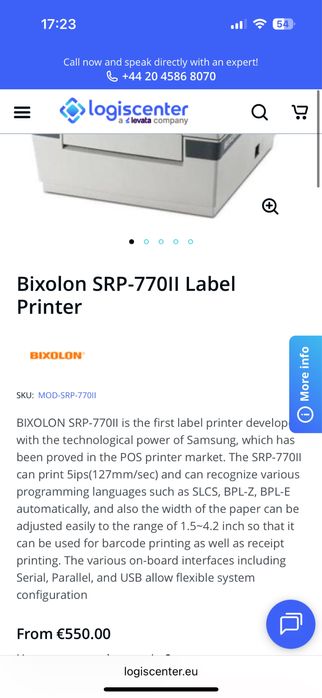 Imprimante termice etichete Bixolon label printer  si epson