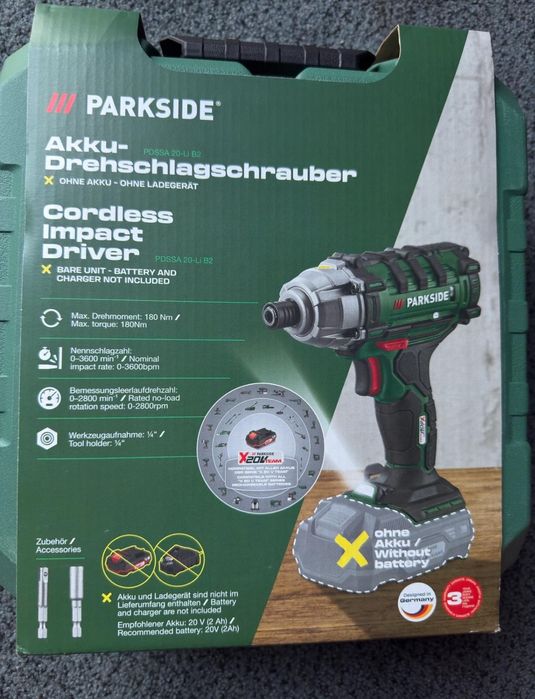 Masina de insurubat cu impact 20v  180Nm Parkside