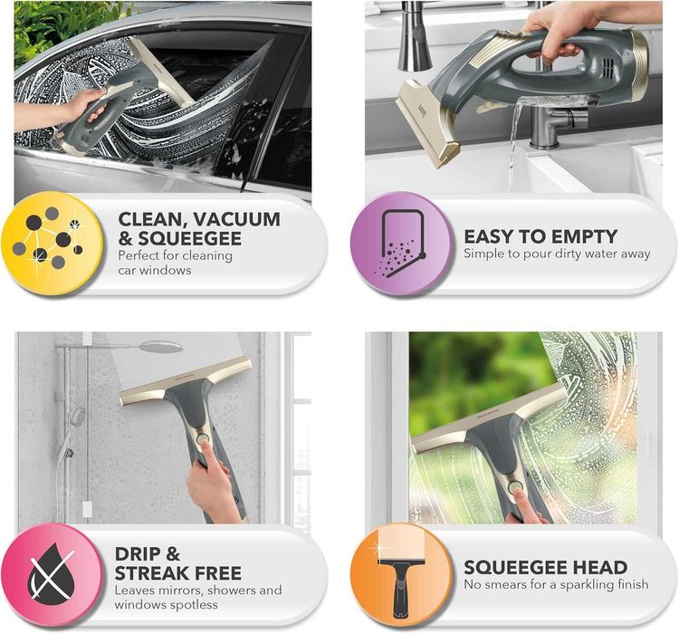 Beldray Titanium–акумулаторен уред за чистене/подсушаване на прозорци