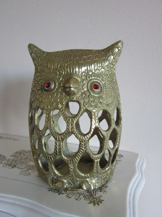 cadou rar  bronz masiv  Feng Shui Bufnita Franta 1960