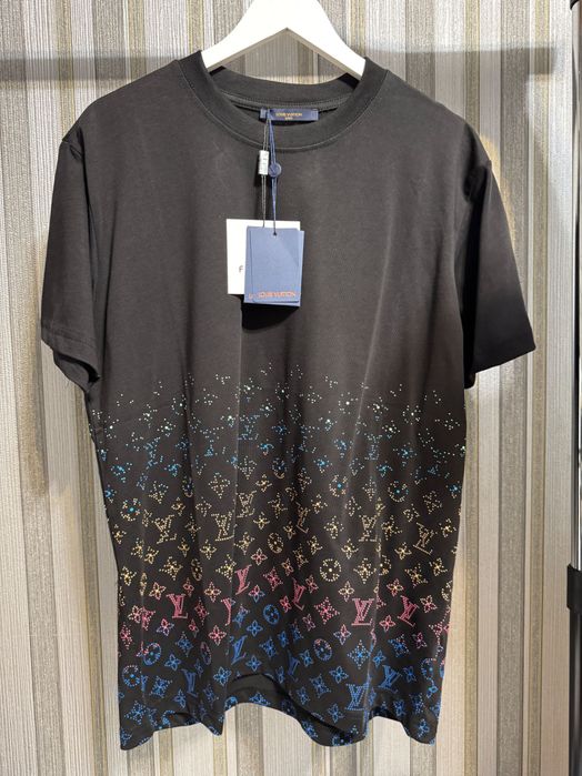 Tricou Louis Vuitton negru multicolor