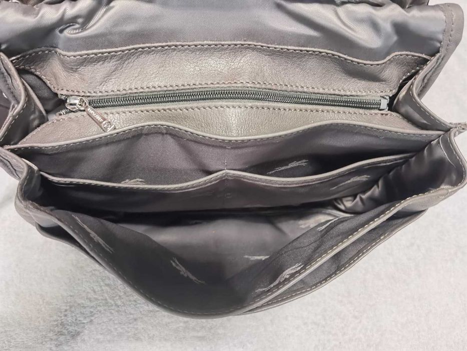Geanta umar dama gri piele naturala Longchamp