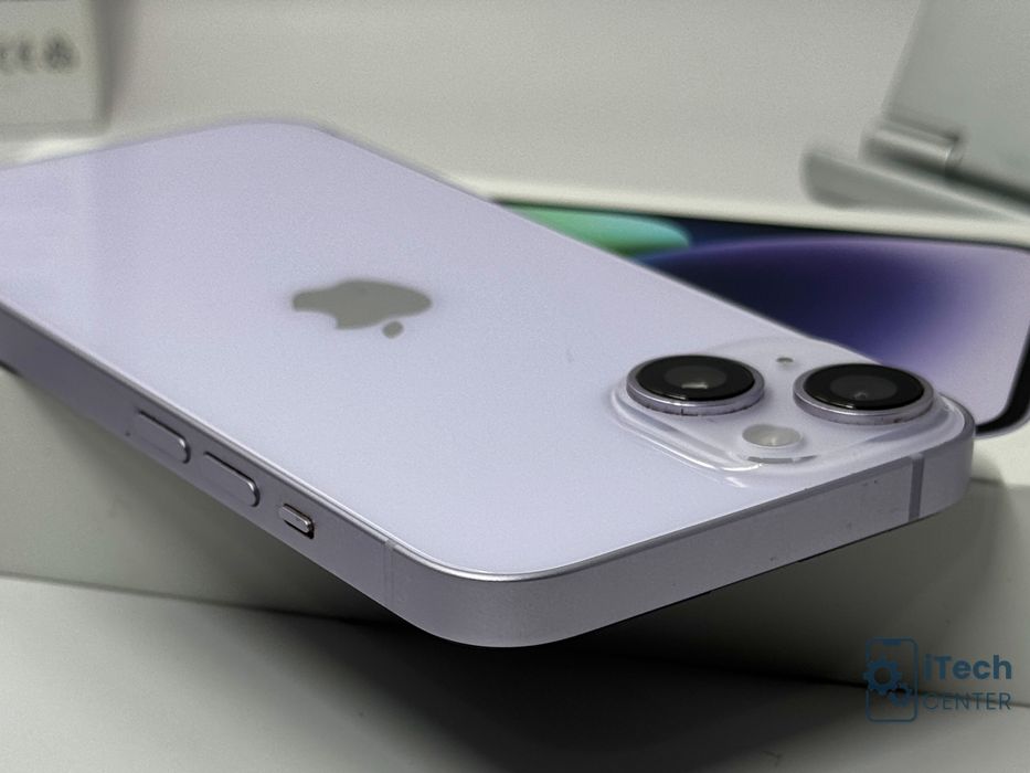 iPhone 14, 256GB, Purple, 100% батерия, КАТО НОВ, ГАРАНЦИЯ!