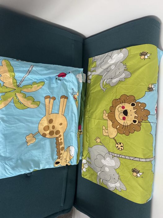 Lenjerie pat dublu copii, 200x220, jungle