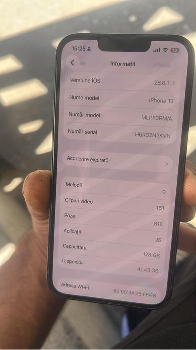 Iphone 13 128 gb 81 bateria