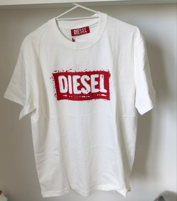 Tricou alb Diesel