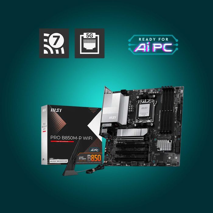 Материнская плата MSI PRO B850M-P WIFI 7 DDR5 AM5 mATX