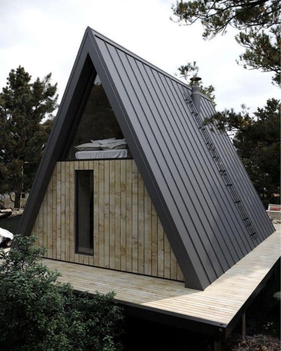 Producem o gama larga de cabane din lemn tip A construim orice suprafa