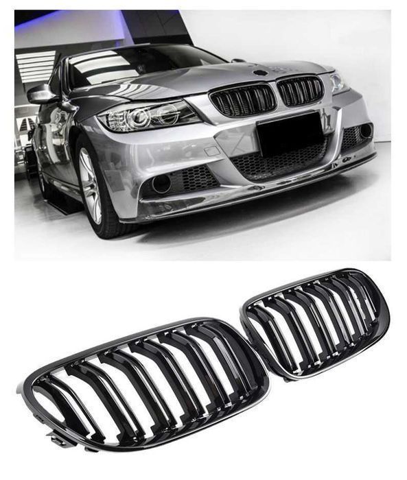 Grile BMW Seria 3 E90 E91 (2008-2011) Negru Lucios import Germania