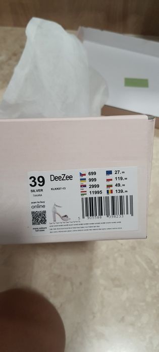 Sandale arginti DeeZee