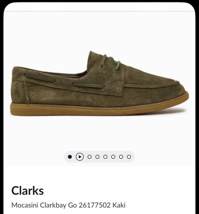 Mocasini CLARKS din piele întoarsă