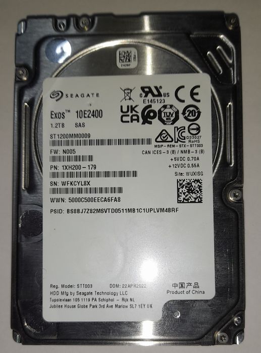Продам Жесткий диск Seagate Exos 10E2400 1.2TB SAS 10K 2.5"