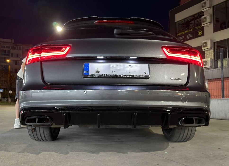 Дифузьор за ауди а6 ц7 с лайн / audi a6 c7 diffuser s line / добавка за задна броня / седан / комби