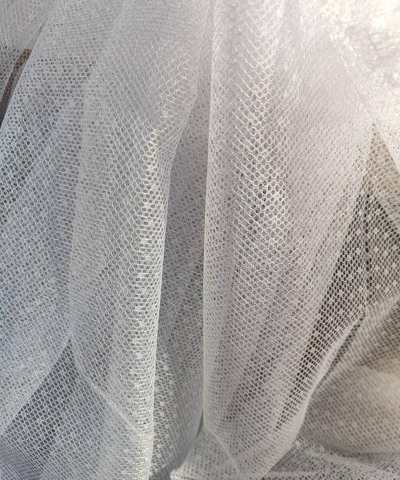 Тюль белоснежная сетка