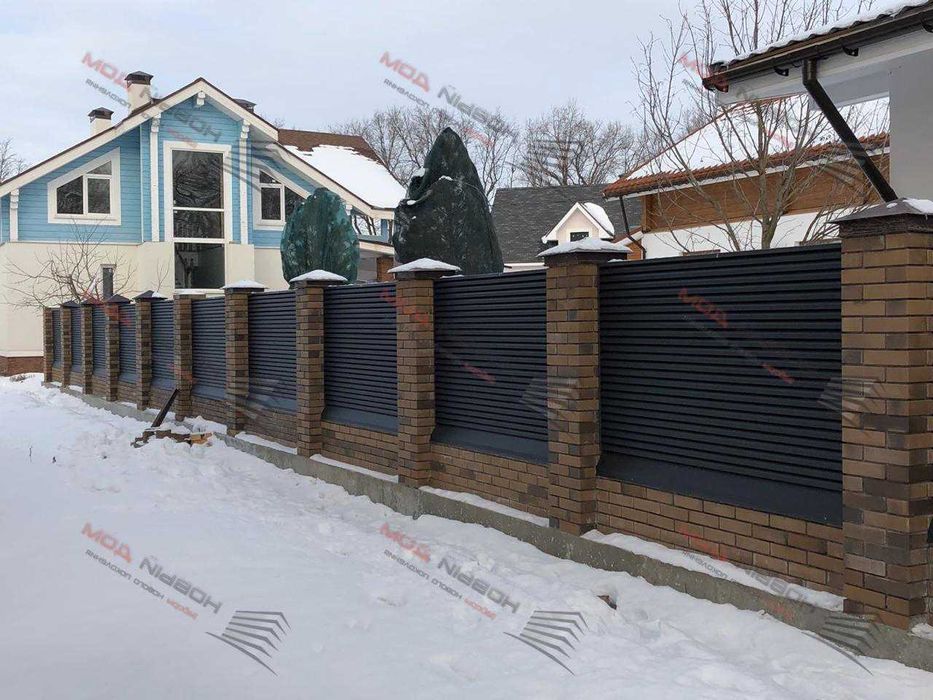 Забор жалюзи из металла