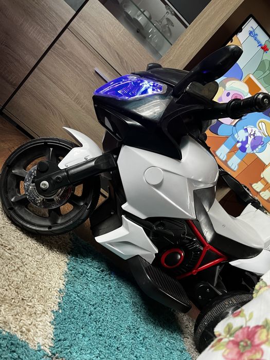 Детски електрически мотоциклет Mappy, Бял