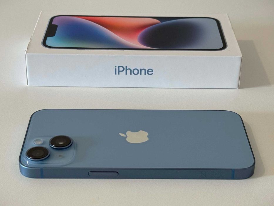 Бартер! Перфектен! iPhone 14 Blue (Син) 84% Батерия.