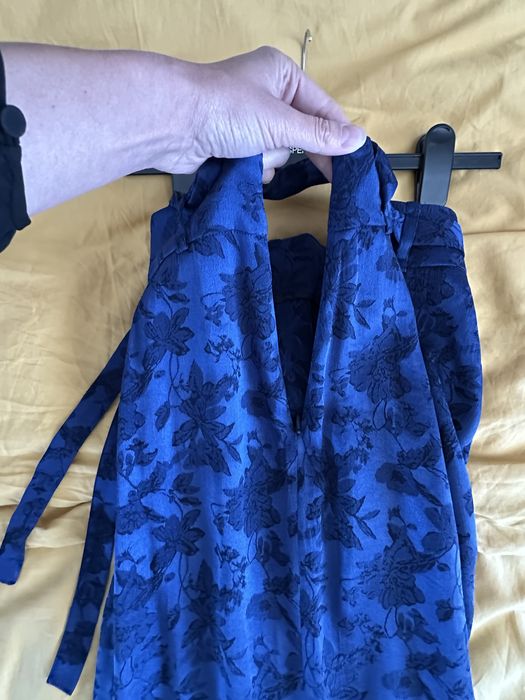 Pantaloni palazzo Zara Woman din jacard-brocart