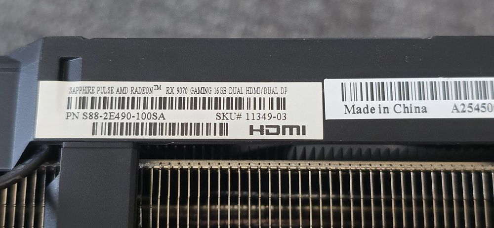 Placa video Ati SAPPHIRE Radeon RX 9070 PULSE 16GB GDDR6 256bit