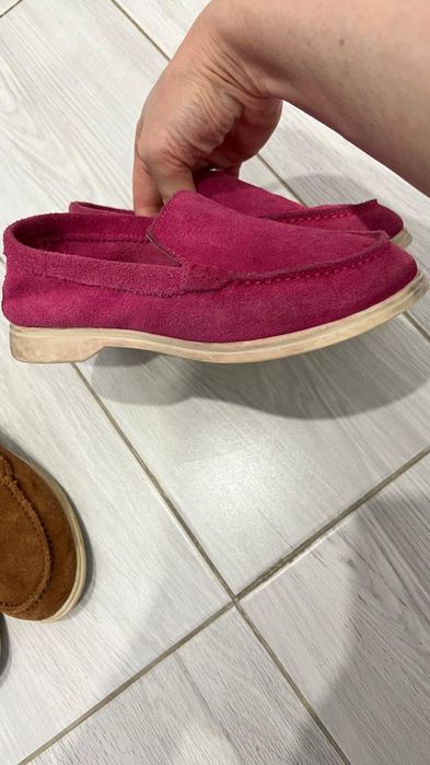 Замшевые лоферы для девочки