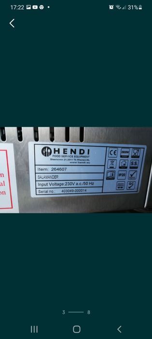 Salamandra  cu lift Hendi  450