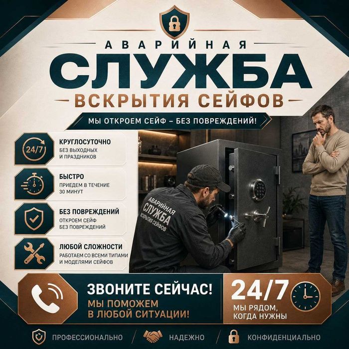 Вскрытие сейфа - замков - открыть сейф - заменить замок - ремонт