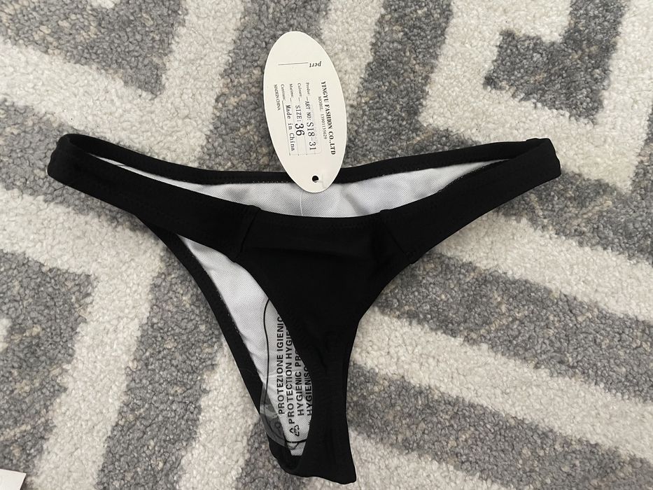 Slip baie tanga negru, S sau M, nou cu eticheta