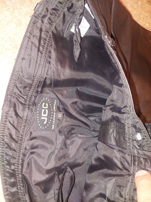 pantaloni piele clasici JCC pentru strada,rock, moto ,masura 42
