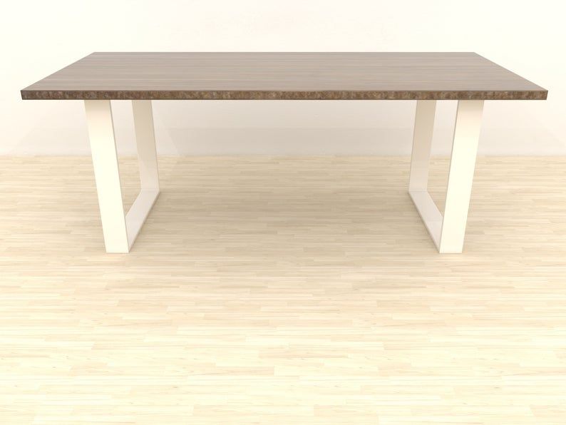 Set 2 picioare metalice (masa dining, living, bucatarie, cafea, bar)