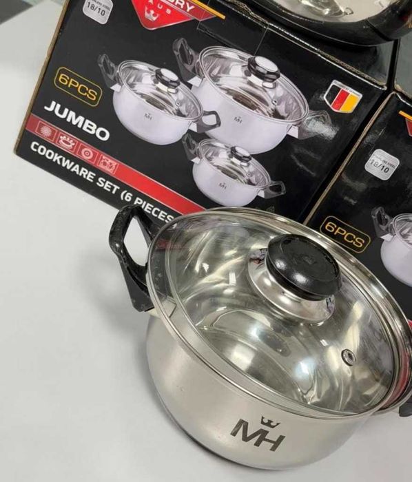 Комплект тенджери MC1855 6 части с капаци и ергономичен дизайн