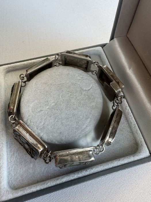 Bratara din argint si abalone