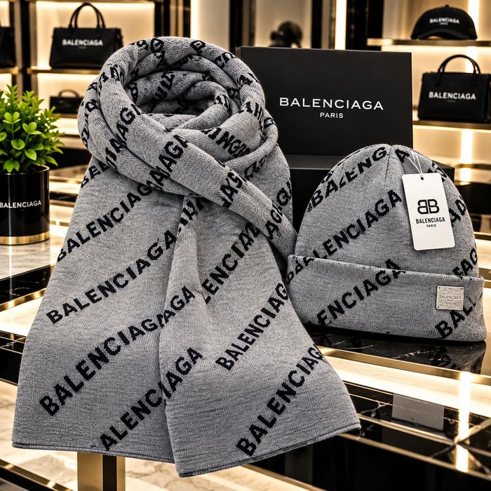 Зимни комплекти шапка и шал унисекс – Dior, Louis Vuitton, Balenciaga, Chanel