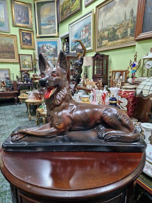 Прекрасна антикварна немска керамична фигура статуетка