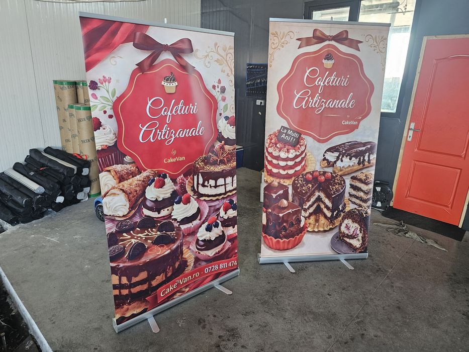 Print banner  mici si mari dimensiuni , roll upuri , meah, autocolant