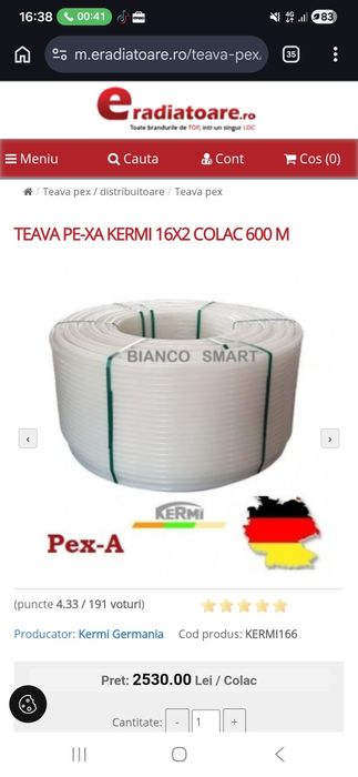 Teava Kermi 16x2 600m