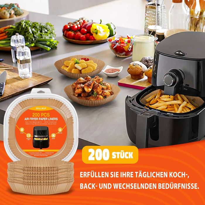 Комплект хартия за еър фрайър (Air Fryer) – 200 броя, два размера