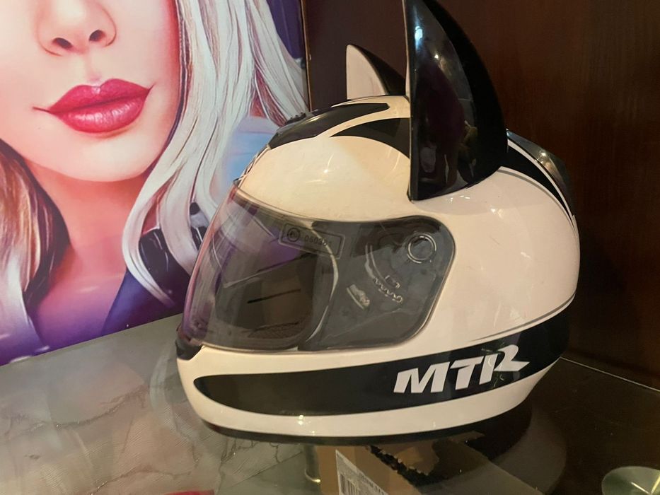 шлем для мотоцикла с ушами