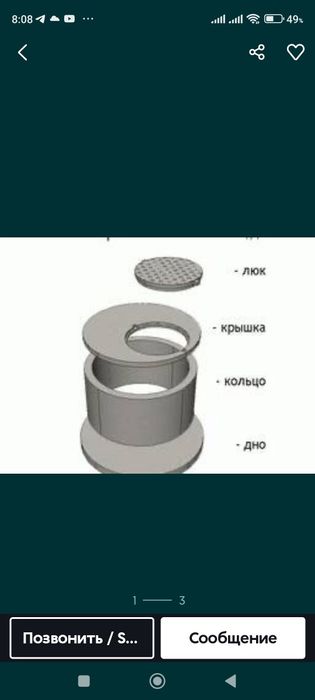 Кольца бетонные для септика
