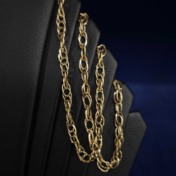 ( B32094.1 / Ag28 Doi Baieti ) Lant Aur 14K - 8.54 grame / 3838 lei