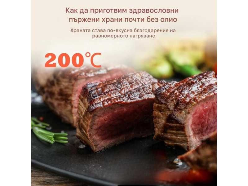 Еър Фрайър с 8 Програми HAIMEEC CT03 - 1500W, 6л, Черен