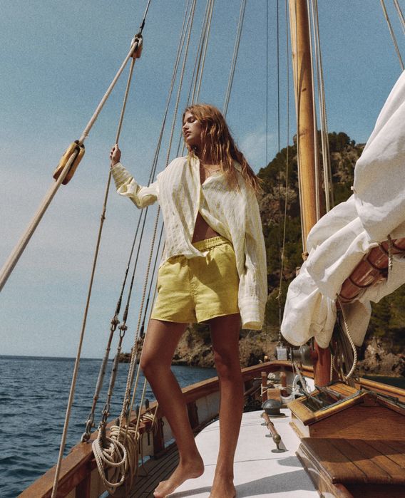 Шорты из льна Zara, М размер