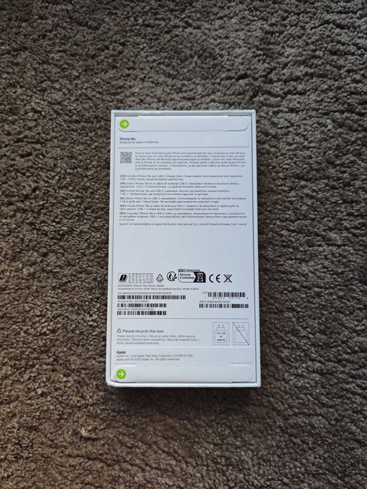 iPhone 16e 128GB Черен (Black) - Нов, Запечатан, Гаранция!
