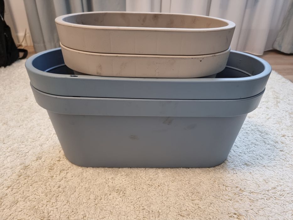 4 Jardiniere de Balustradă, Pentru Balcon - Lungime 2x39 + 2x59