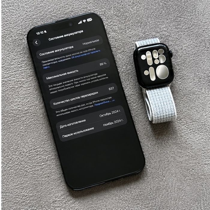 Iphone 16 pro max 512гб Black + Apple watch 7 45mm