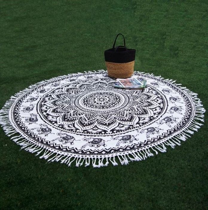 Кръгла плажна кърпа Различни цветове