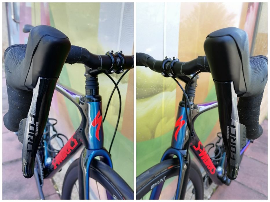 Карбонов Шосеен S-WORKS*Sram Force 2x12 AXS*Карбонови Капли HUNT*McLaren*НОВ