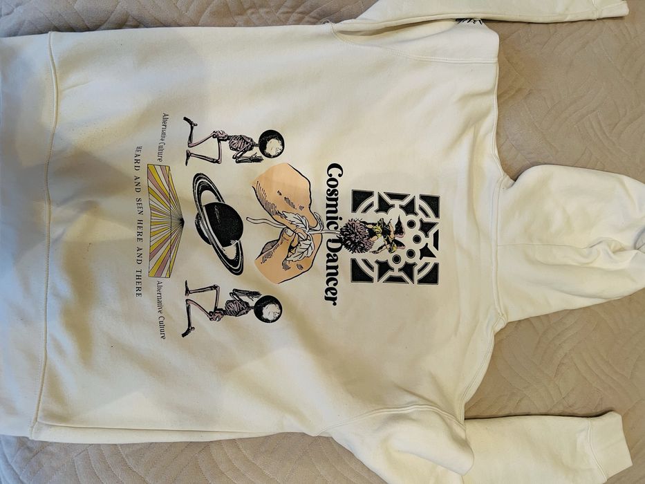 Худи белого цветы молодежный